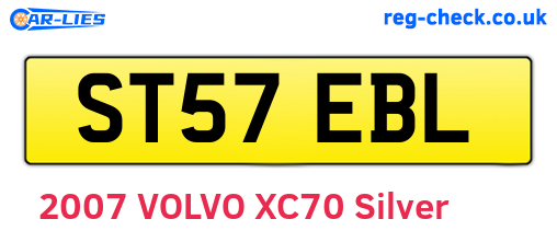 ST57EBL are the vehicle registration plates.