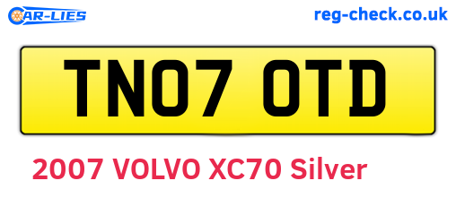 TN07OTD are the vehicle registration plates.