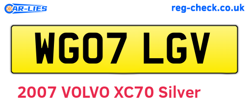 WG07LGV are the vehicle registration plates.