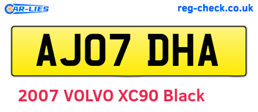 AJ07DHA are the vehicle registration plates.