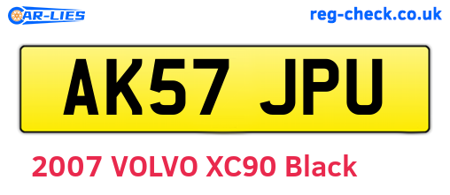 AK57JPU are the vehicle registration plates.
