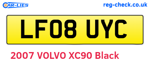 LF08UYC are the vehicle registration plates.