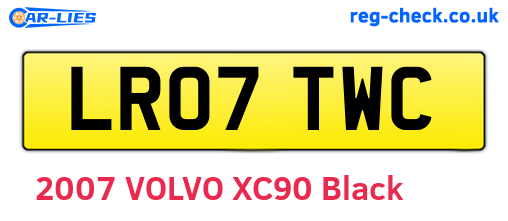 LR07TWC are the vehicle registration plates.