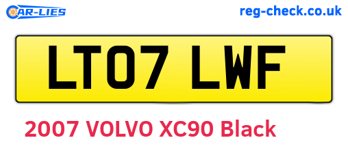 LT07LWF are the vehicle registration plates.