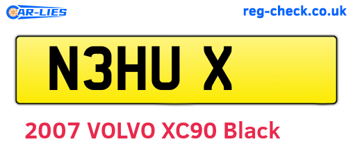 N3HUX are the vehicle registration plates.