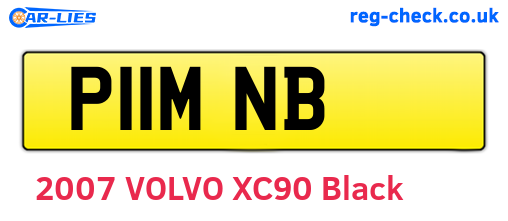 P11MNB are the vehicle registration plates.