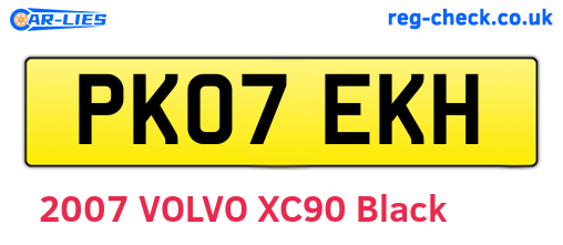 PK07EKH are the vehicle registration plates.