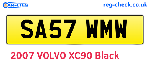SA57WMW are the vehicle registration plates.