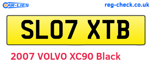 SL07XTB are the vehicle registration plates.