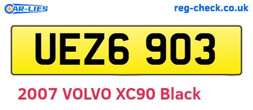 UEZ6903 are the vehicle registration plates.