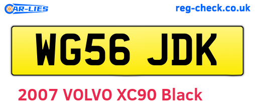 WG56JDK are the vehicle registration plates.