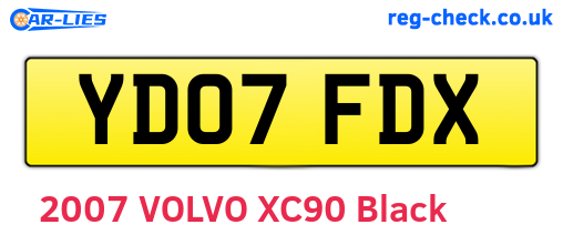 YD07FDX are the vehicle registration plates.