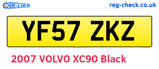 YF57ZKZ are the vehicle registration plates.