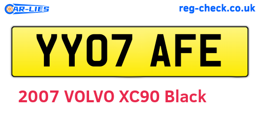YY07AFE are the vehicle registration plates.