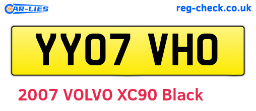 YY07VHO are the vehicle registration plates.