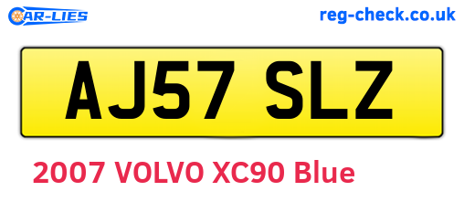 AJ57SLZ are the vehicle registration plates.