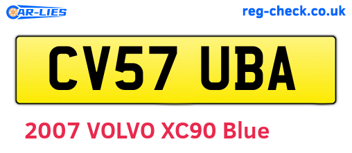 CV57UBA are the vehicle registration plates.