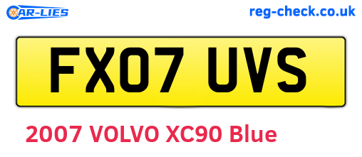 FX07UVS are the vehicle registration plates.