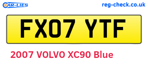FX07YTF are the vehicle registration plates.