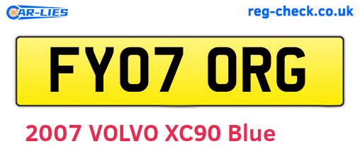 FY07ORG are the vehicle registration plates.