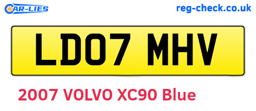 LD07MHV are the vehicle registration plates.