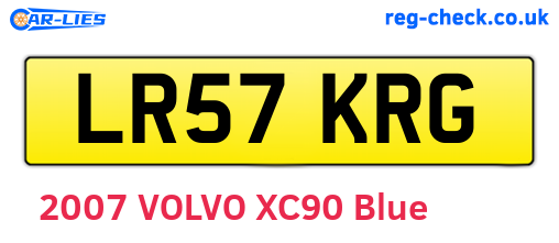 LR57KRG are the vehicle registration plates.
