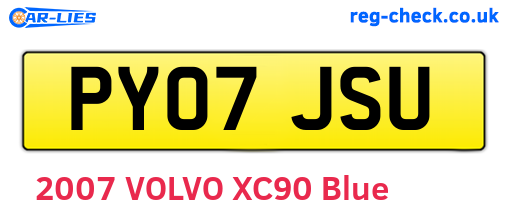 PY07JSU are the vehicle registration plates.