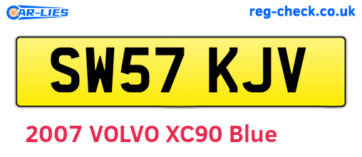 SW57KJV are the vehicle registration plates.