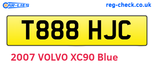 T888HJC are the vehicle registration plates.