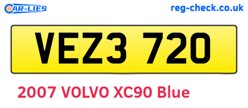 VEZ3720 are the vehicle registration plates.