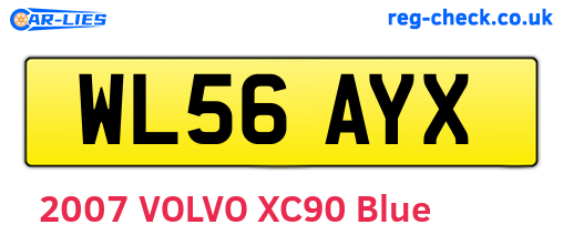 WL56AYX are the vehicle registration plates.