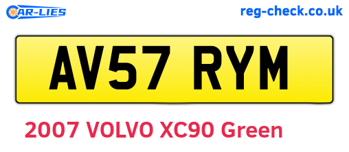 AV57RYM are the vehicle registration plates.