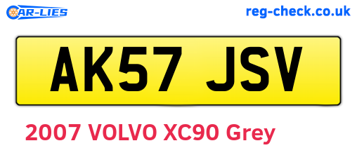 AK57JSV are the vehicle registration plates.