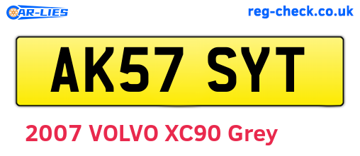 AK57SYT are the vehicle registration plates.