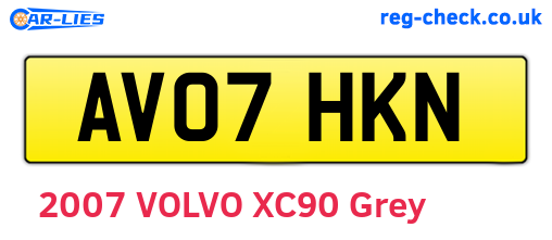 AV07HKN are the vehicle registration plates.