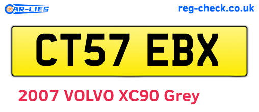 CT57EBX are the vehicle registration plates.
