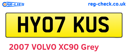 HY07KUS are the vehicle registration plates.