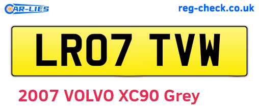 LR07TVW are the vehicle registration plates.