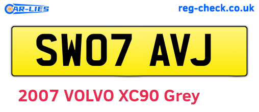 SW07AVJ are the vehicle registration plates.