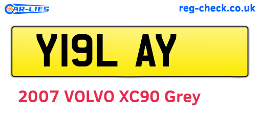Y19LAY are the vehicle registration plates.