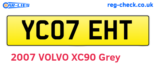 YC07EHT are the vehicle registration plates.