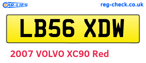 LB56XDW are the vehicle registration plates.
