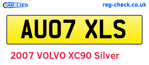 AU07XLS are the vehicle registration plates.
