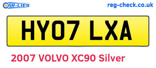 HY07LXA are the vehicle registration plates.
