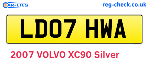 LD07HWA are the vehicle registration plates.