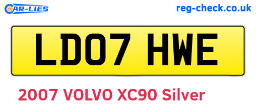 LD07HWE are the vehicle registration plates.