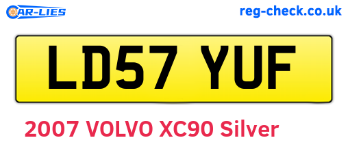 LD57YUF are the vehicle registration plates.