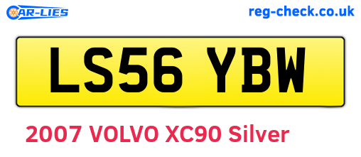 LS56YBW are the vehicle registration plates.