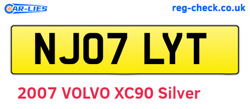 NJ07LYT are the vehicle registration plates.