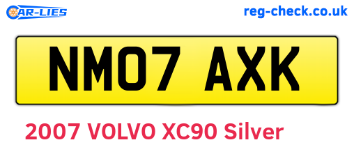 NM07AXK are the vehicle registration plates.